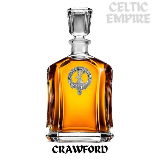 Crawford Family Clan Crest Badge Whiskey Decanter
