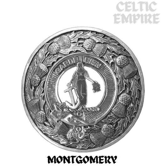 Montgomery Family Clan Badge Scottish Plaid Brooch