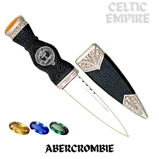 Abercrombie Family Clan Crest Sgian Dubh, Scottish Knife