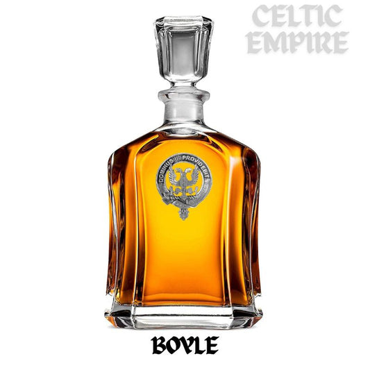 Boyle Family Clan Crest Badge Whiskey Decanter