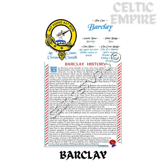 Barclay Scottish Family Clan History