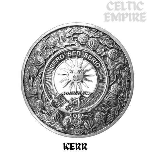 Kerr Family Clan Badge Scottish Plaid Brooch