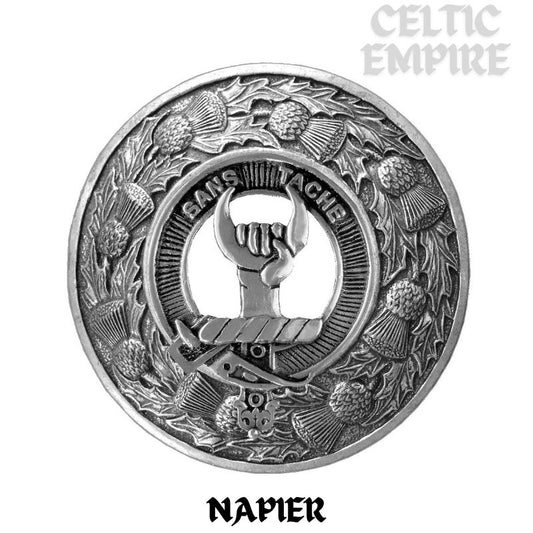 Napier Family Clan Badge Scottish Plaid Brooch