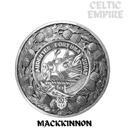 MacKinnon Family Clan Badge Scottish Plaid Brooch