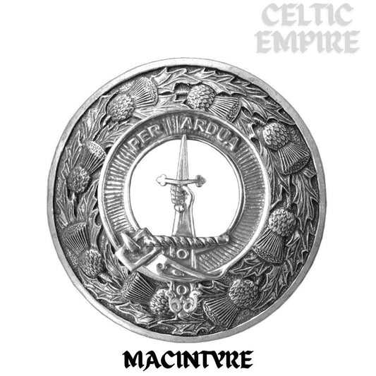 MacIntyre Family Clan Badge Scottish Plaid Brooch