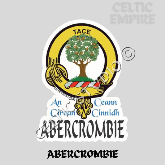 Abercrombie Family Clan Crest Decal | Custom Scottish Heritage Car & Laptop Stickers
