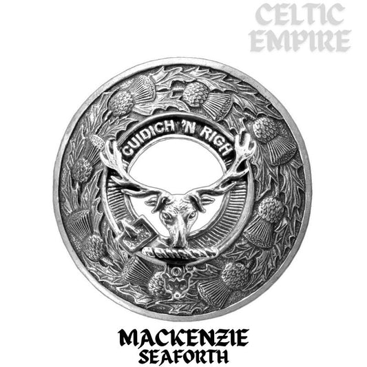 MacKenzie (Seaforth) Family Clan Badge Scottish Plaid Brooch