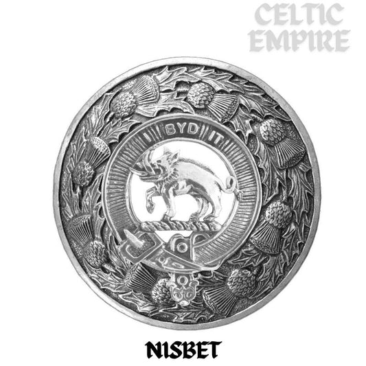 Nisbet Family Clan Badge Scottish Plaid Brooch