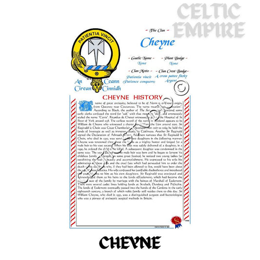 Cheyne Scottish Family Clan History