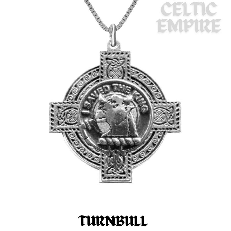 Turnbull Family Clan Crest Celtic Cross Pendant Scottish