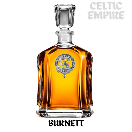 Burnett Family Clan Crest Badge Skye Decanter