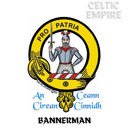 Bannerman Scottish Family Clan Crest Full T-Shirt, Family Crest Shirt