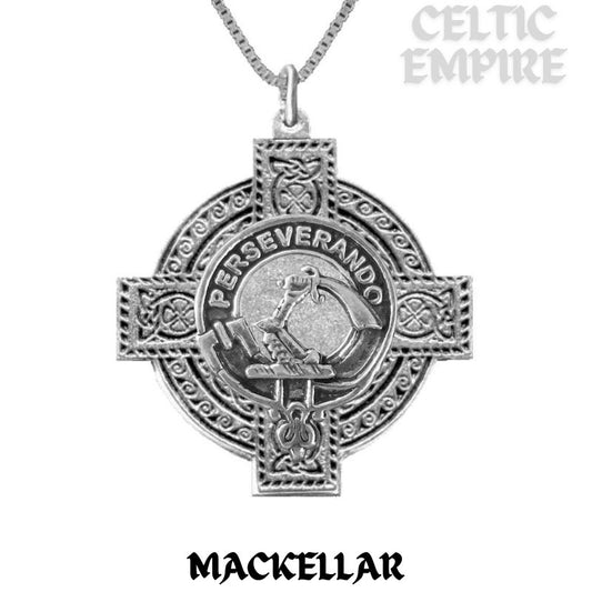 MacKellar Family Clan Crest Celtic Cross Pendant Scottish