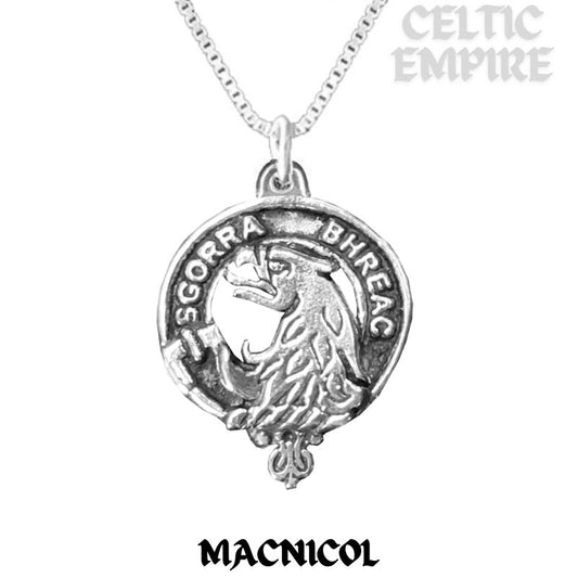 MacNicol Family Clan Crest Scottish Pendant