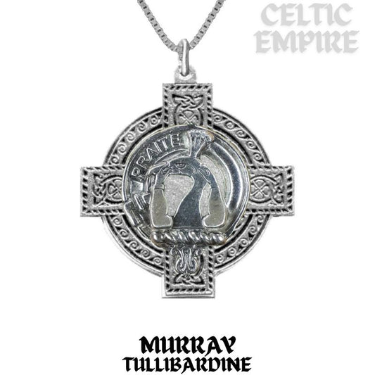 Murray (Tullibardine) Family Clan Crest Celtic Cross Pendant Scottish