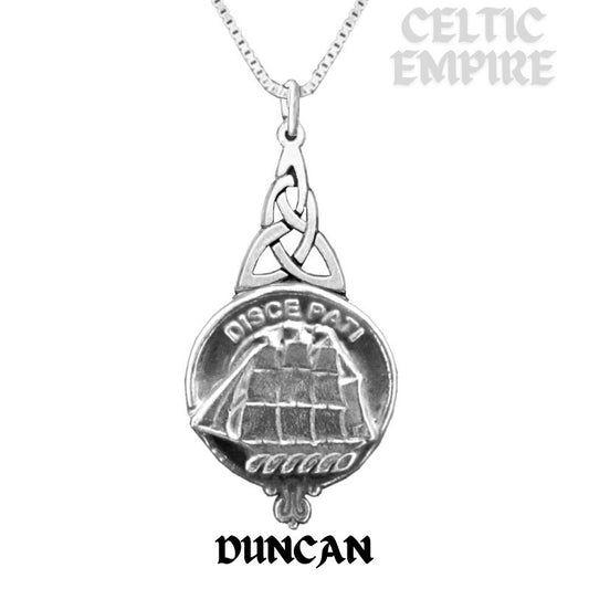 Duncan Family Clan Crest Interlace Drop Pendant