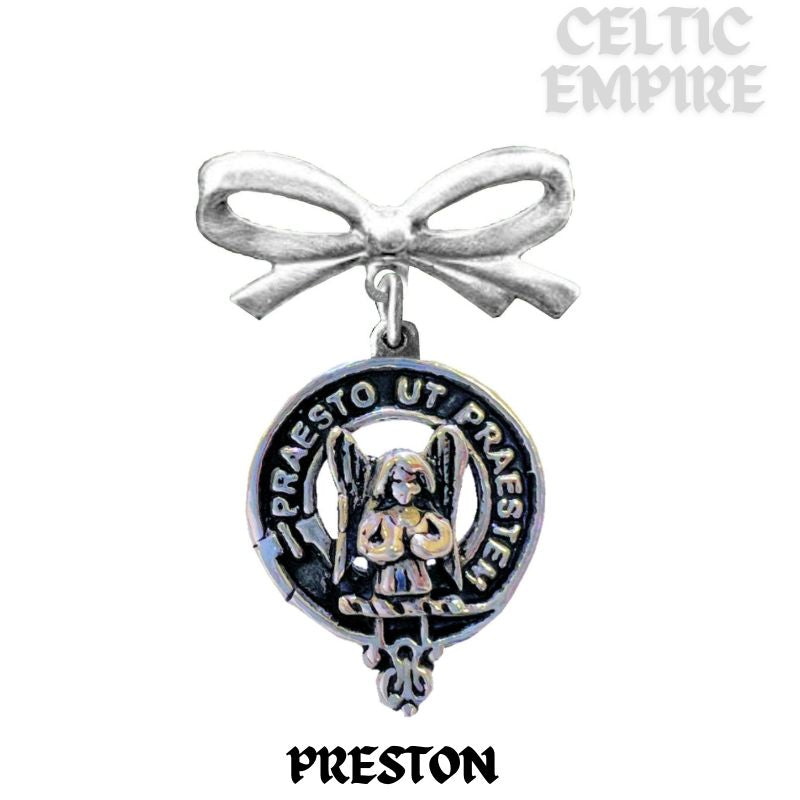 Preston Scottish Family Clan Bow Brooch