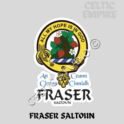 Fraser (Saltoun) Family Clan Crest Decal | Custom Scottish Heritage Car & Laptop Stickers