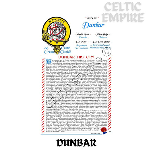 Dunbar Scottish Family Clan History
