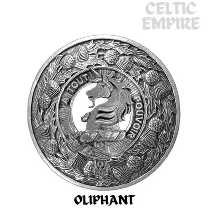 Oliphant Family Clan Badge Scottish Plaid Brooch