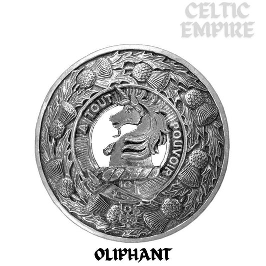 Oliphant Family Clan Badge Scottish Plaid Brooch