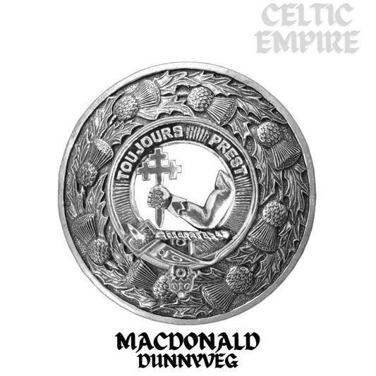 MacDonald (Dunnyveg) Family Clan Badge Scottish Plaid Brooch