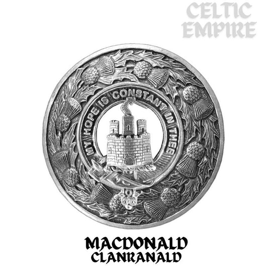 MacDonald (Family ClanRanald) Family Clan Badge Scottish Plaid Brooch