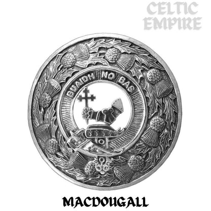 MacDougall Family Clan Badge Scottish Plaid Brooch