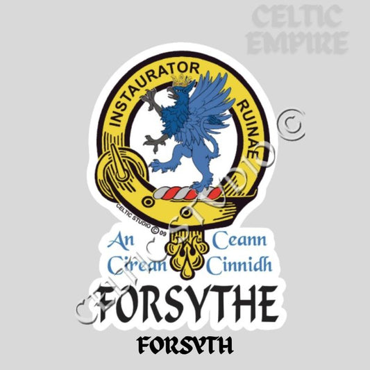 Forsythe Family Clan Crest Decal | Custom Scottish Heritage Car & Laptop Stickers