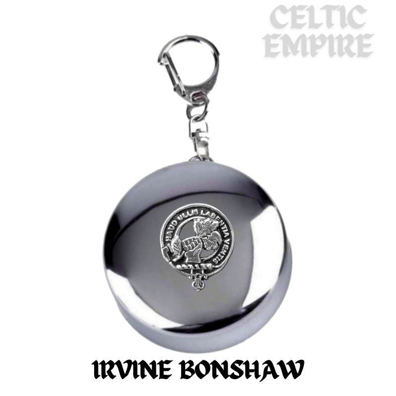 Irvine Bonshaw Scottish Family Clan Crest Folding Cup Key Chain