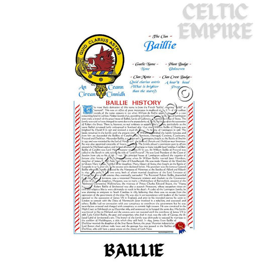 Baillie Scottish Family Clan History