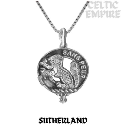 Sutherland Family Clan Crest Scottish Pendant