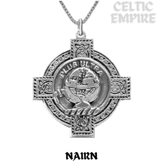Nairn Family Clan Crest Celtic Cross Pendant Scottish