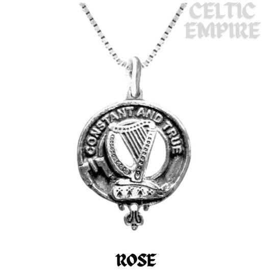 Rose Family Clan Crest Scottish Pendant