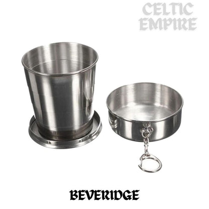 Beveridge Scottish Family Clan Crest Folding Cup Key Chain