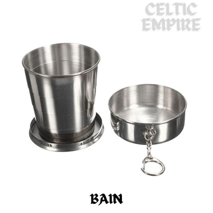 Bain Scottish Family Clan Crest Folding Cup Key Chain