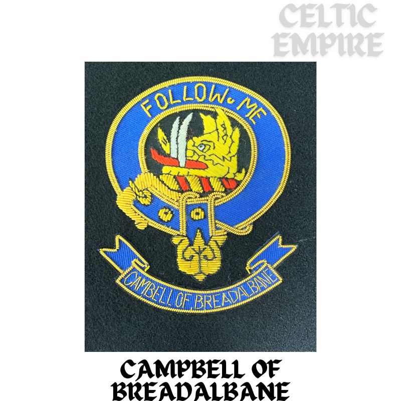 Campbell Breadalbane Family Clan Embroidered Crest