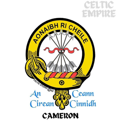 Cameron Family Clan Crest Scottish Pewter Cap Badge
