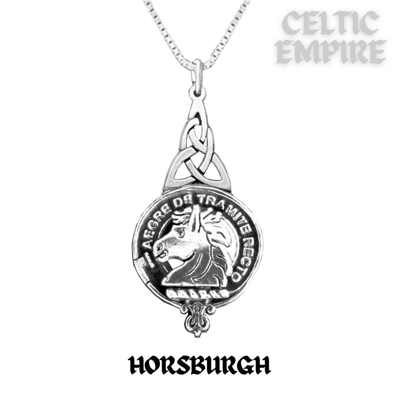 Horsburgh Family Clan Crest Interlace Drop Pendant