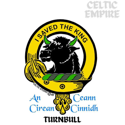 Turnbull 8oz Family Clan Crest Scottish Badge Stainless Steel Flask