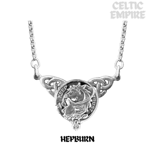 Hepburn Family Clan Crest Double Drop Pendant