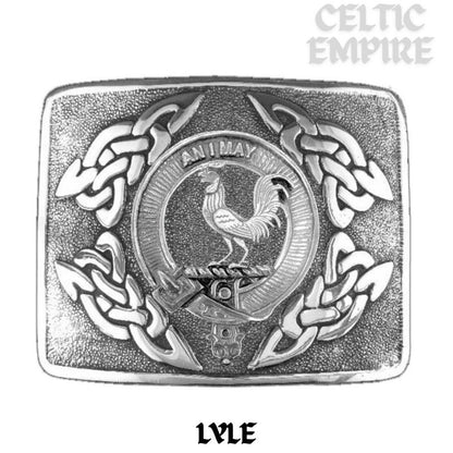 Lyle Family Clan Crest Interlace Kilt Belt Buckle