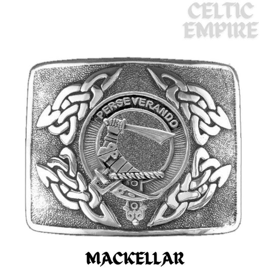 MacKellar Family Clan Crest Interlace Kilt Belt Buckle