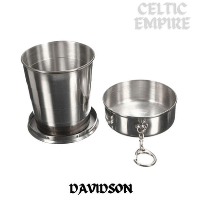 Davidson Scottish Family Clan Crest Folding Cup Key Chain