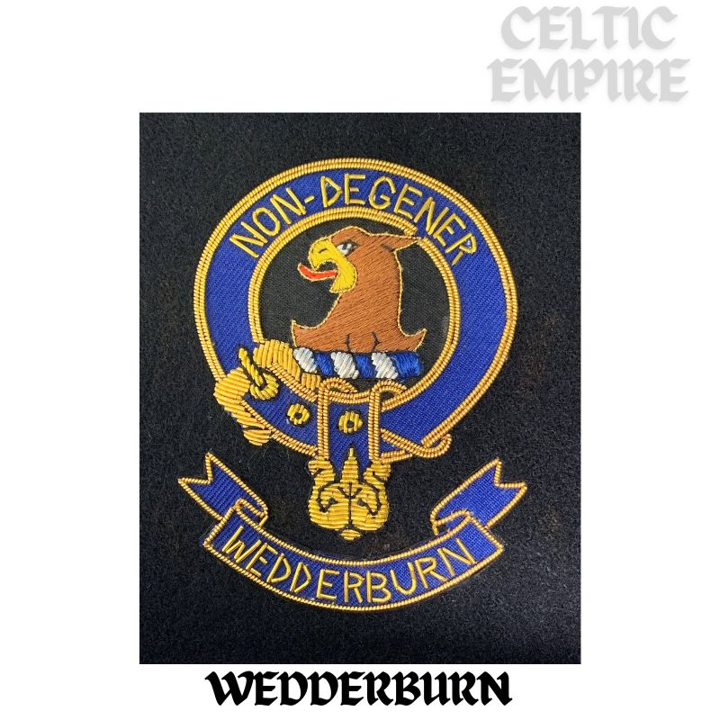 Wedderburn Scottish Family Clan Embroidered Crest