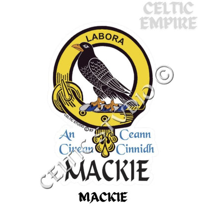 Mackie Family Clan Crest Decal | Custom Scottish Heritage Car & Laptop Stickers
