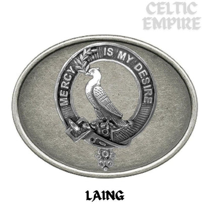 Laing Dove Family Clan Crest Regular Buckle