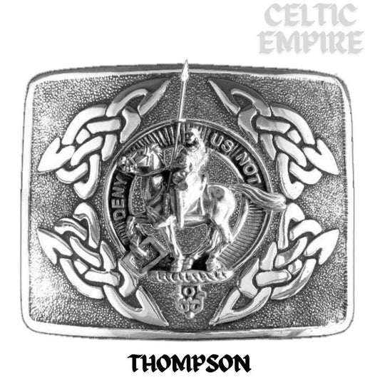 Thompson Family Clan Crest Interlace Kilt Belt Buckle