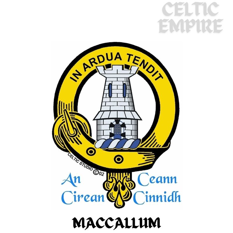 Maccallum Family Clan Crest Decal | Custom Scottish Heritage Car & Laptop Stickers