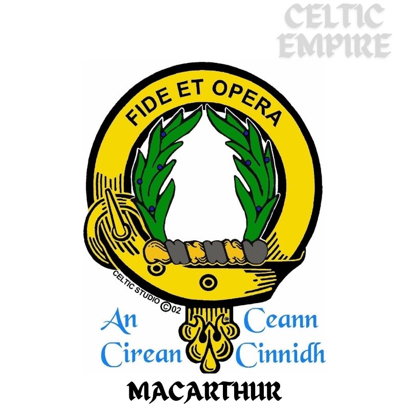 Macarthur Family Clan Crest Decal | Custom Scottish Heritage Car & Laptop Stickers